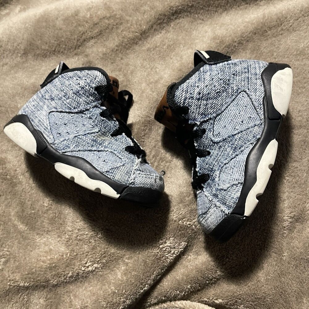 Jordan 6 Washed Denim  Baby Toddler Sneakers Size 5C CV5488-401